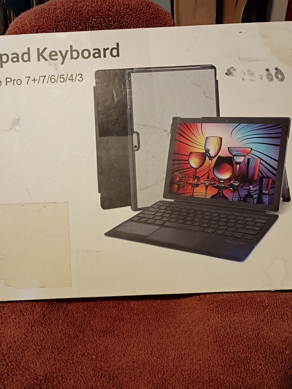 Microsoft Black Tablet Keyboard Case with Integrated Keyboard
